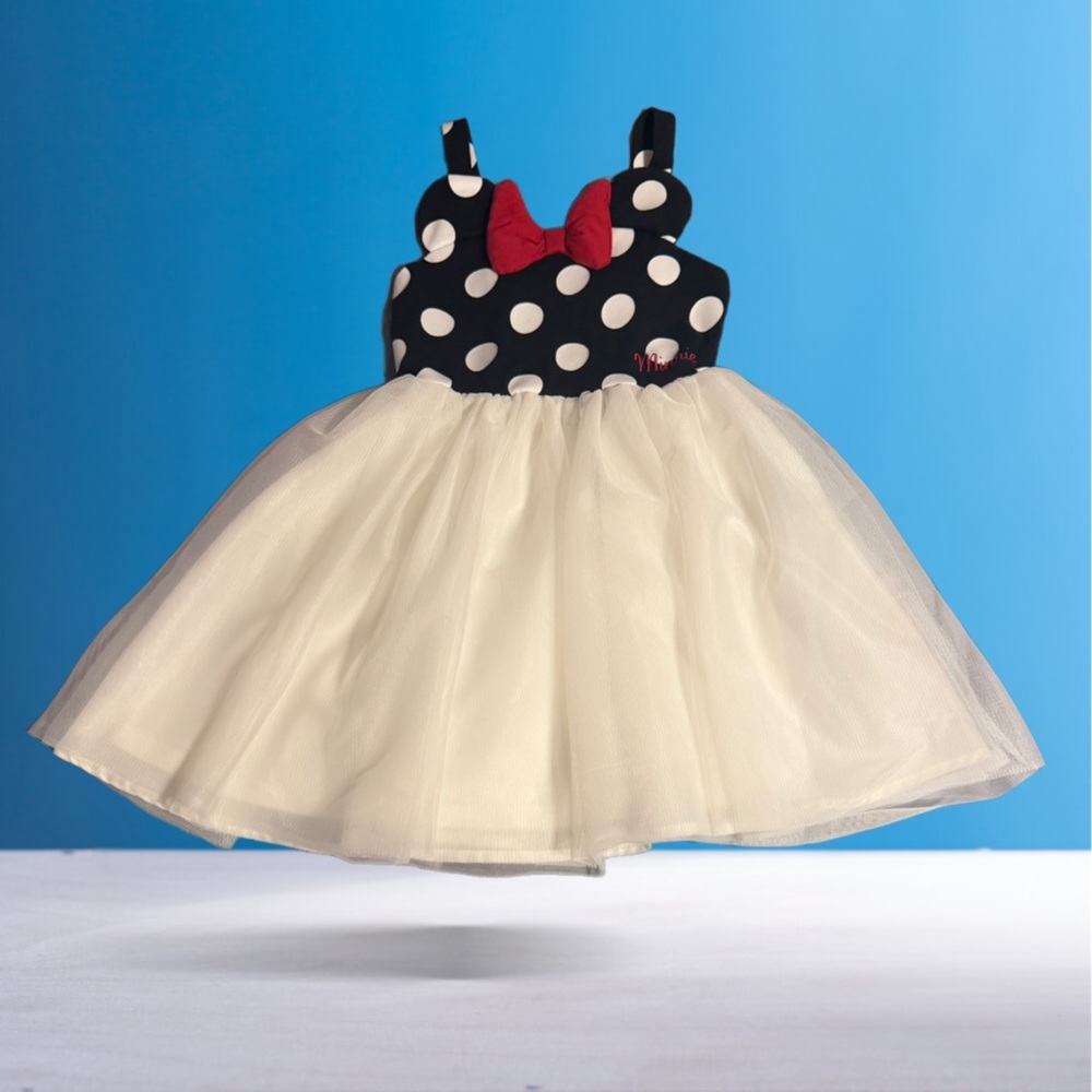 Minnie Mouse Polka Dot Tulle Tutu Dress Girls Size 5